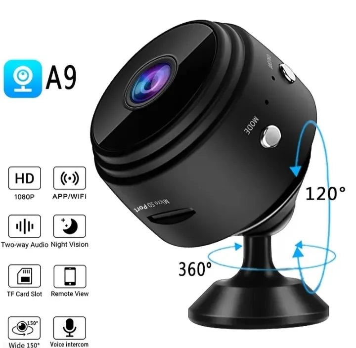 A9 Mini WiFi Camera – 1080P HD | Night Vision | Motion Detection| Free Delivery