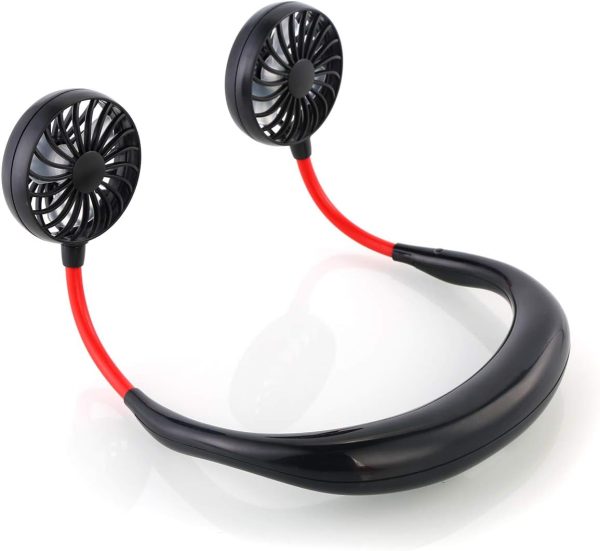 Hand Free Mini Fan, Portable Wearable Usb Rechargeable Personal Neckband Fan, Cooler With 3 Speed,360 Degrees Free Rotation For Indoor Outdoor (random Color)