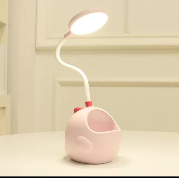 Led Table Lamp Usb Rechargeable Flexible Desk Lamp With Pen Holder Cute Dormitory Eyes Protection Reading Light Bedside Lamp (random Color)